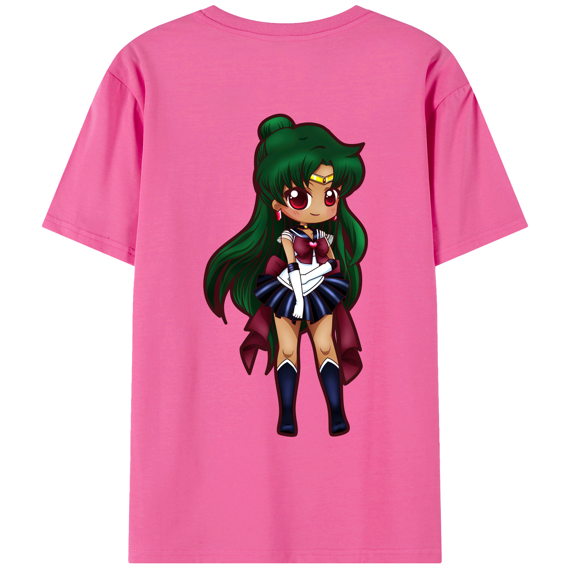 （画像用） 美少女戦士セーラームーン 冥王せつな Sailor Moon Meiou Setsuna レディース半袖Tシャツ(バックプリント)